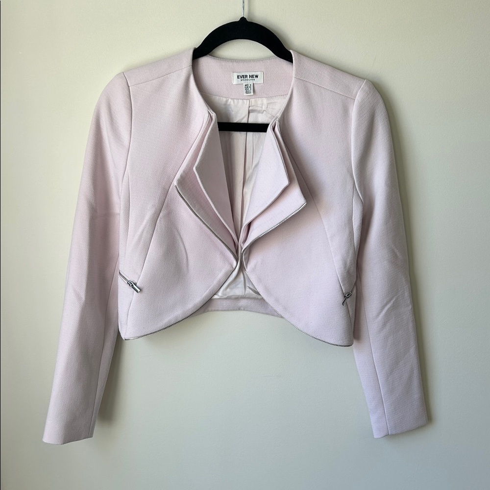 Ever New Light Pink Cropped Blazer